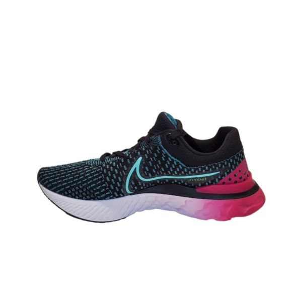 New  Nike React Infinity Run Flyknit 3 Black Pink Prime Dynamic  Women's 8, 9.5 - Picture 4 of 17